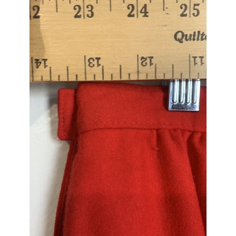 Pendleton Skirt Women 10 Red Wool Pockets Pencil Knee Length Lined Career - Picture 5 of 6